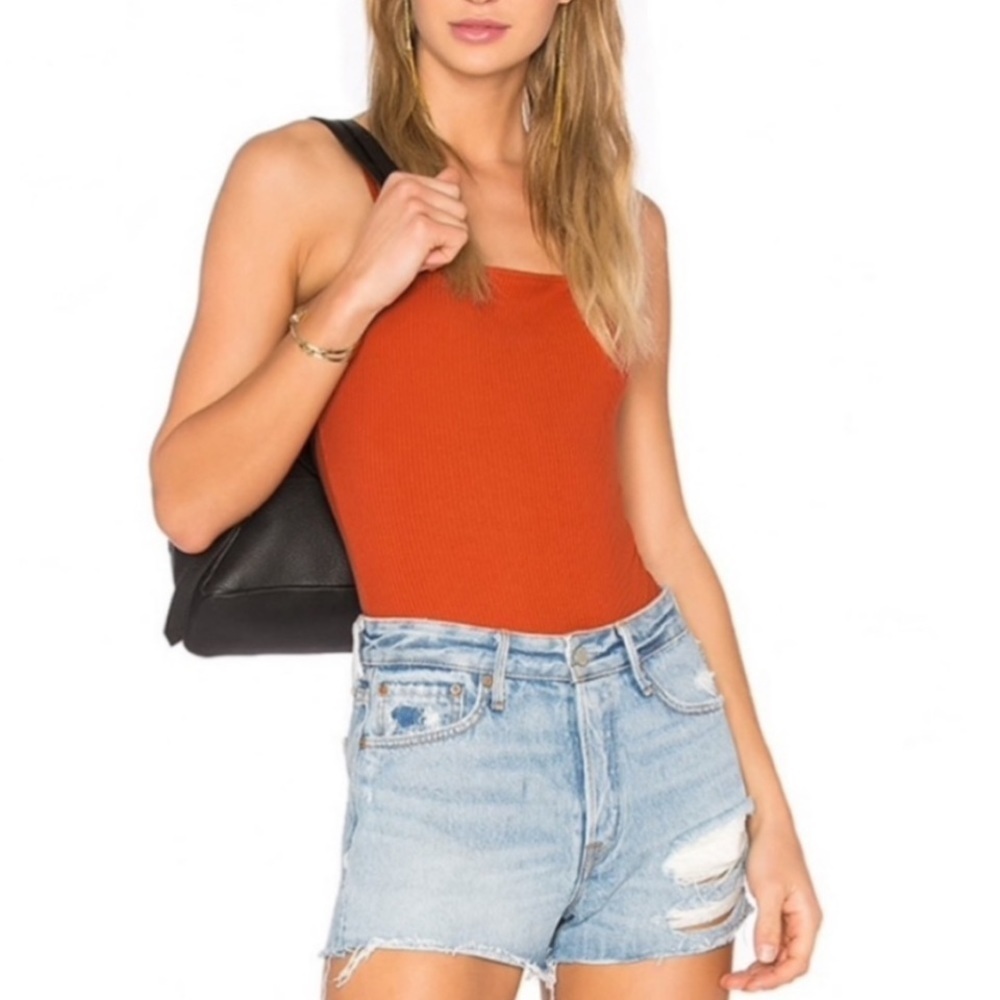 GRLFRND Cindy High Rise Button Fly Cut Off Denim Jean Shorts 27 Boho sexy